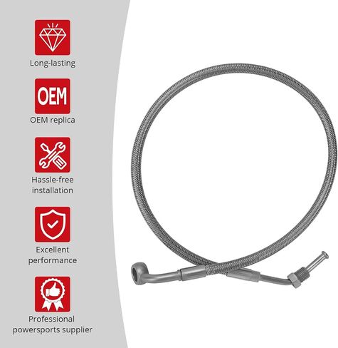 JAVIK Front Left Brake Hose Line Fit for Polaris Ranger 500 2x4/4x4/6x6 Ranger 700 2005-2009,OEM#1910845 in Saudi Arabia