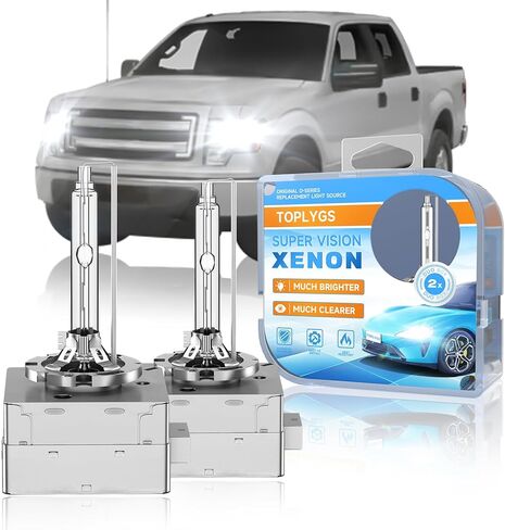 D3S HID زينون المصباح الأمامي مناسب لفورد 2013 2014 F150 2009-2019 فليكس 2011-2019 إيدج تيتانيوم 2013-2019 إسكيب تيتانيوم، 6000 كلفن أبيض ساطع، 35 وات OEM مصابيح زينون عالية الشعاع المنخفض، حزمة من 2 in Kuwait