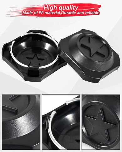 SAUTVS Black Wheel Hub Caps for Polaris RZR XP 1000/XP 4 1000 2024+, Durable PP Material Wheel Rim Cover Center Tire Caps Accessories(4PCS) in Saudi Arabia