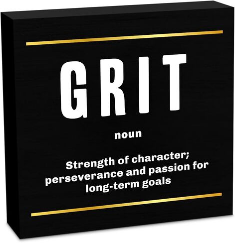 علامة صندوق خشبي أسود من Grit Noun Entrepreneur، ديكور مكتب ملهم، ديكور مكتب رف طاولة، مكان عمل ريفي، منزل مزرعة، غرفة نوم، مكتب، ديكورات مكتبية in Kuwait
