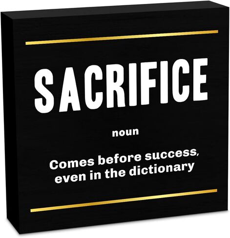 علامة صندوق خشبي أسود من Grit Noun Entrepreneur، ديكور مكتب ملهم، ديكور مكتب رف طاولة، مكان عمل ريفي، منزل مزرعة، غرفة نوم، مكتب، ديكورات مكتبية in Kuwait