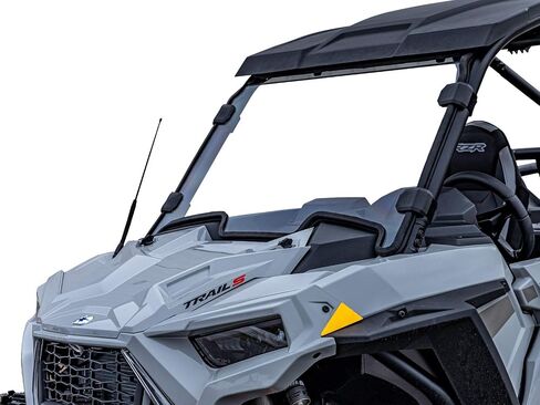 زجاج أمامي كامل مقاوم للخدش شديد التحمل من SuperATV لعام 2021+ Polaris RZR Trail 900 / S 900 / S 1000 | بولي كربونات بسمك 1/4 بوصة أقوى 250 مرة من الزجاج | مطلي بالصلب | صنع في الولايات المتحدة الأمريكية in Saudi Arabia
