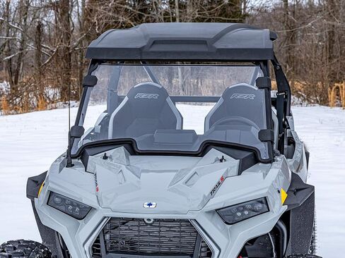 زجاج أمامي كامل مقاوم للخدش شديد التحمل من SuperATV لعام 2021+ Polaris RZR Trail 900 / S 900 / S 1000 | بولي كربونات بسمك 1/4 بوصة أقوى 250 مرة من الزجاج | مطلي بالصلب | صنع في الولايات المتحدة الأمريكية in Saudi Arabia