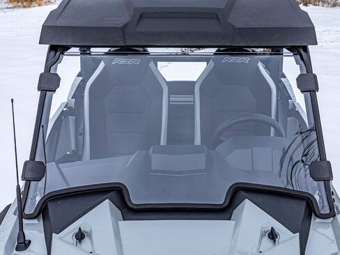 زجاج أمامي كامل مقاوم للخدش شديد التحمل من SuperATV لعام 2021+ Polaris RZR Trail 900 / S 900 / S 1000 | بولي كربونات بسمك 1/4 بوصة أقوى 250 مرة من الزجاج | مطلي بالصلب | صنع في الولايات المتحدة الأمريكية in Saudi Arabia