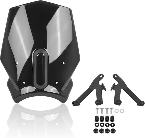 Motorcycle Windscreen Windshield Front Deflector Fairing Replacement for Honda CB650R CB 650R 2024 2025 PC Windscreen Double Bubble (Black) in Saudi Arabia