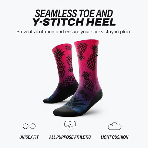 Outway Novelty Crew Socks for Men & Women, Breathable Comfort, Moisture-Wicking Athletic Calf Sock with Arch Support in Kuwait