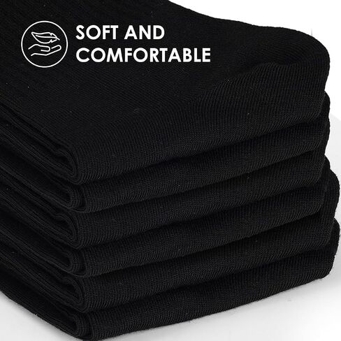 Athletic Crew Socks for Men, Soft and Breathable Mid-calf Socks Men Women in Saudi Arabia