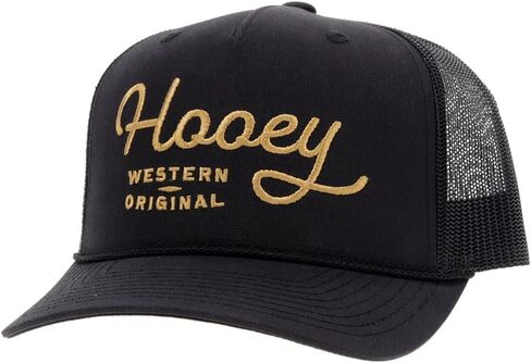 HOOEY OG Adjustable Snapback Hat - Trucker Hat for Men & Women with Mesh Back, 5 Panel Baseball Cap w/Rope Detail, OSFA in Saudi Arabia