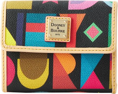 محفظة Dooney & Bourke ، Art Deco Small Flap Card Card Wallet - White in Saudi Arabia