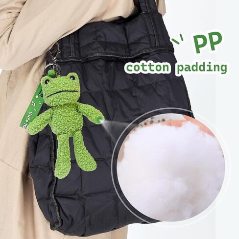 Cute Frog Plush Key Chain, Green Animal Cartoon Bag Pendant for Backpacks and Bags in Saudi Arabia