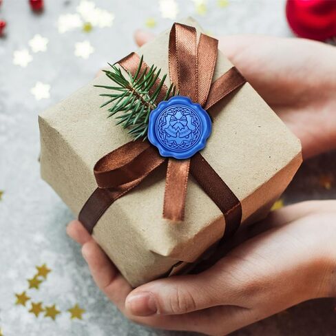 Dianelhall 50 Pcs Christmas Wax Seal Stickers Vintage Envelope Seal Stickers Embossed Christmas Wedding Sticker Roses Snowflake Stickers Self Adhesive Wax Seals for Wedding(Wine Red) in Kuwait