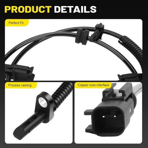 Rear ABS Wheel Speed Sensor Left & Right for 2007-2017 Chevy Traverse, Buick Enclave, GMC Acadia - Replaces 10384745, 15872664, ALS1754, Driver & Passenger Side in Saudi Arabia