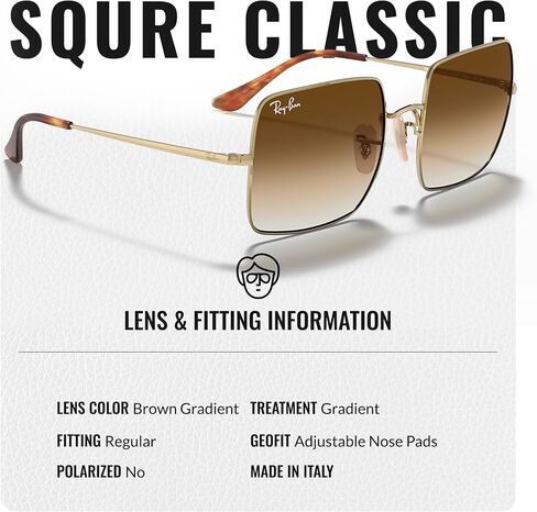 Ray-Ban RB1971 SQUARE 1971 CLASSIC Square Shaped Sunglasses for Men & Women with Official RAYBAN Eyewear Kit in Saudi Arabia