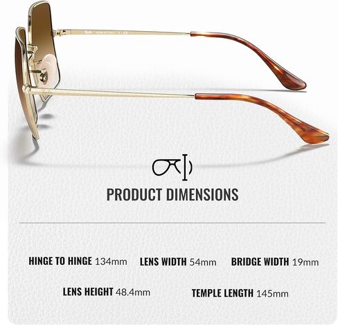 Ray-Ban RB1971 SQUARE 1971 CLASSIC Square Shaped Sunglasses for Men & Women with Official RAYBAN Eyewear Kit in Saudi Arabia