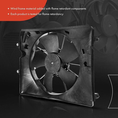 مجموعة مروحة تبريد رادياتير المحرك A-Premium متوافقة مع موديلات أكورا مختارة - MDX 2007 2008 2009، V6 3.7L SOHC - استبدال # 19015RYEA01، 19020RJEA01 in Saudi Arabia