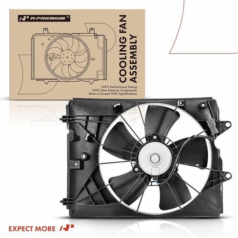 مجموعة مروحة تبريد رادياتير المحرك A-Premium متوافقة مع موديلات أكورا مختارة - MDX 2007 2008 2009، V6 3.7L SOHC - استبدال # 19015RYEA01، 19020RJEA01 in Saudi Arabia