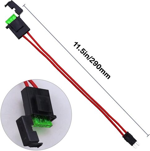 ZOOKOTO 5 قطع 32 فولت 16 AWG موصل حامل صمامات السيارة المتخصصة 10 أمبير، حامل الصمامات من نوع الشفرة الصغيرة المنخفضة للوحات ATM الصغيرة، مع 5 قطع 10 أمبير، 11.5 بوصة in Saudi Arabia