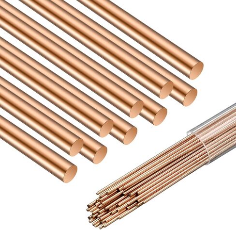 Tandefio 40 Sticks Brazing Rods Bcup-5 Silver Solder Phos Copper Brazing Alloys Flat Welding Rods Industry 0.050"x1/8"x10" for Air Conditioning Refrigerator Cold Storage HVAC Units(5% Silver) in Saudi Arabia