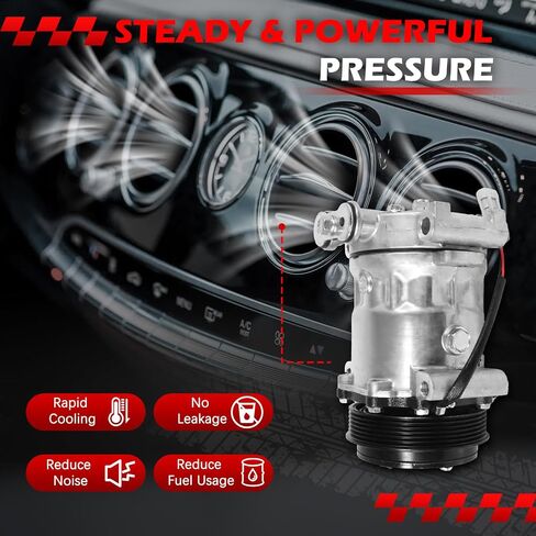 AC Compressor Fit for C1500 /C2500 /C3500 /K1500 /K2500 /K3500, for Silverado Suburban Tahoe Yukon 1996-1999, Air Condition Compressor with Clutch Replace for 1136557 1136519 in Saudi Arabia