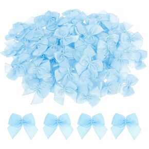 Mini Bows, 100 Pcs Pink Ribbon Bows 1 Inch Satin Ribbon Twist Tie Bows Tiny Premade Craft Bows for DIY Sewing Crafts Gift Wrapping Basket Wedding Birthday Christmas Party Scrapbooking Decorations in Kuwait