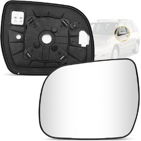 56471 Driver Side Door Mirror Glass with Backing Plate for 2008-2013 Toyota Highlander, Left Side Heated Mirror Glass Replaces 8796148300, 8796148340 in Kuwait