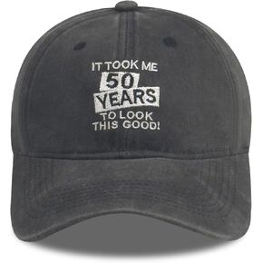 Birthday Baseball Cap 50 60 70 80 Years, Funny Embroidered Cotton Dad Hat Adjustable for Men Women Gift in Kuwait