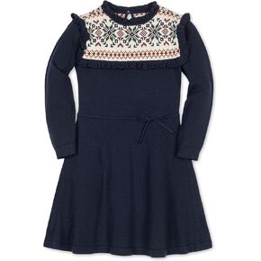 Hope & Henry Girls' Long Sleeve Sweater Dress with Ribbed Skirt in Saudi Arabia
