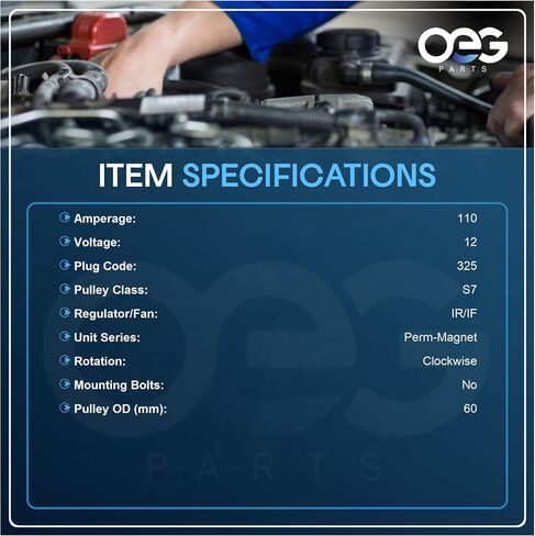 OEG Parts New Alternator Compatible With Nissan Pathfinder Xterra Frontier 2005-2007 05 06 07 4.0L V6 LR1110725, 23100EA201, 23100EA20B, 23100EA20BR, 2310MEA20BRW, AHI0115, 40044054 in Saudi Arabia
