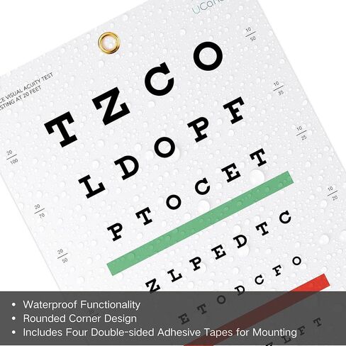E Eye Chart Visual Acuity Chart for Eye Exams 10 Feet (9x14 Inches) in Kuwait