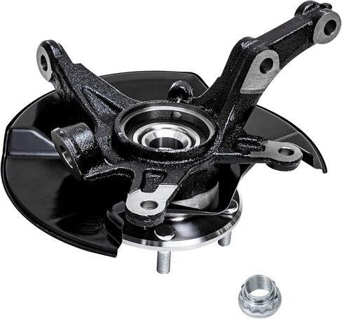 Detroit Axle - Front Left Steering Knuckle for 2006-2011 Honda Civic, Driver Side Steering Knuckle & Wheel Bearing Hub Assembly 2007 2008 2009 2010 Replacement in Saudi Arabia