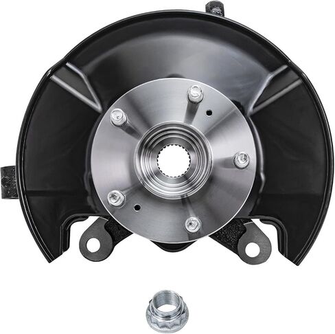 Detroit Axle - Front Left Steering Knuckle for 2006-2011 Honda Civic, Driver Side Steering Knuckle & Wheel Bearing Hub Assembly 2007 2008 2009 2010 Replacement in Saudi Arabia