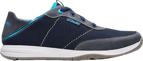 Clarks - Mens Sailview Sport Shoes, Color Navy Combi, Size: 8.5 M US in Saudi Arabia
