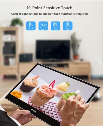 INNOCN 15.6 inch Portable Monitor Touchscreen PF15 Pro for Laptop FHD 1080P USB C HDMI External Display Travel Second Monitor for MacBook Windows Tablets Android Chrome PS4 Switch Mini PC in Kuwait