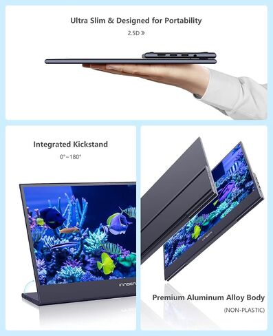 INNOCN 15.6 inch Portable Monitor Touchscreen PF15 Pro for Laptop FHD 1080P USB C HDMI External Display Travel Second Monitor for MacBook Windows Tablets Android Chrome PS4 Switch Mini PC in Kuwait
