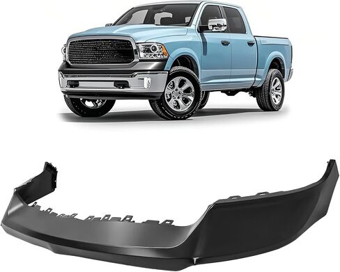 KUAFU Front Bumper Cover Compatible with 2013-2018 Ram 1500, 2019-2024 Ram 1500 Classic, W/O Fog Light & Sensor Hole, Replacement for 68197697AA CH1014108, Front Upper Bumper Cover Top Pad,Primed in Saudi Arabia