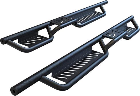 Running Boards Compatible with 2018-2025 Jeep Wrangler JL 4 Door, Black Powder Coated Nerf Bar w/Two Stairs Design All-Steel Build, Bolt-on Side Steps in Saudi Arabia