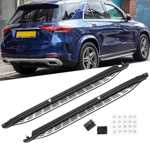 Side Step Running Boards Nerf Bars Compatible with 2020 2021 2022 2023 2024 Mercedes Benz W167 GLE350 GLE450 SUV, Not Fit Coupe,Silver in Saudi Arabia