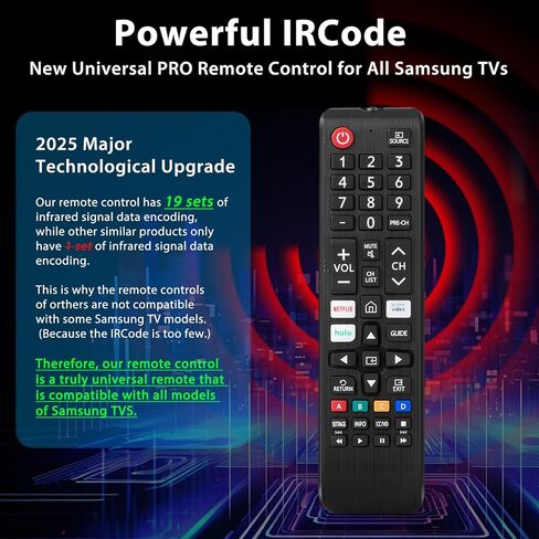 Universal Remote for All Samsung TV Remote, Replacement Compatible for All Samsung Smart TV, LED, LCD, HDTV, 3D Smart TVs Models, Series TVs in Kuwait