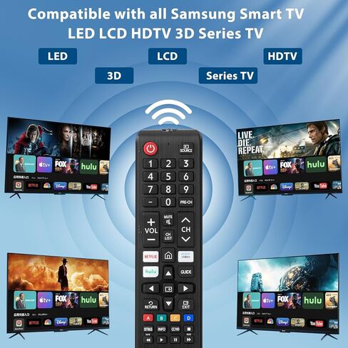 Universal Remote for All Samsung TV Remote, Replacement Compatible for All Samsung Smart TV, LED, LCD, HDTV, 3D Smart TVs Models, Series TVs in Kuwait
