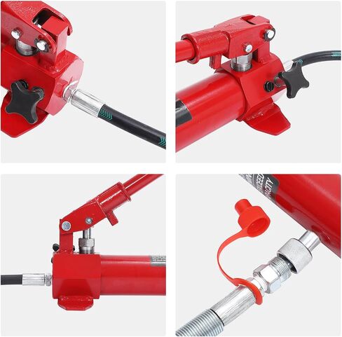 10 Ton Porta Power Hydraulic Jack Kit with Wheeled Storage Case, Hydraulic Ram Pump & 4.6 Ft/1.4 m Oil Hose for Automotive, Garage, Farm, Heavy Equipment in Saudi Arabia