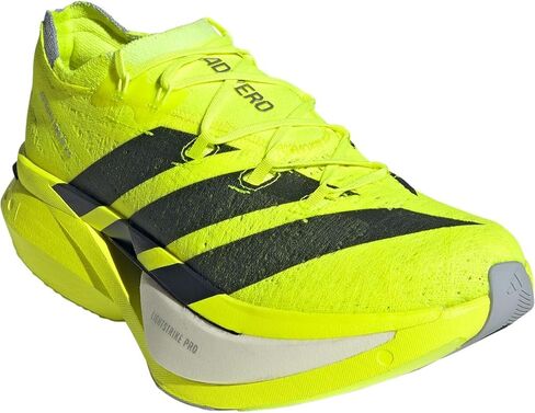 Adizero Prime X3 Strung Running Shoe, Lucid Lemon/Core Black/Halo Silver, Mens 12.0 in Saudi Arabia