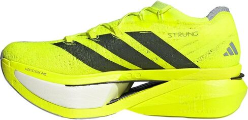 Adizero Prime X3 Strung Running Shoe, Lucid Lemon/Core Black/Halo Silver, Mens 12.0 in Saudi Arabia