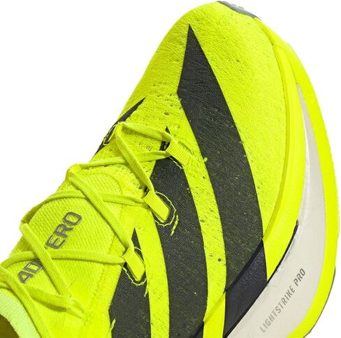 Adizero Prime X3 Strung Running Shoe, Lucid Lemon/Core Black/Halo Silver, Mens 12.0 in Saudi Arabia