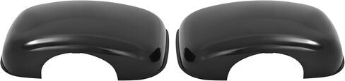 HECASA Pair Hood Mirror Cover Compatible with 2008-2017 Freightliner Cascadia Front Outside Mirror Cap Trim Plastic ABS Gloss Black Driver & Passenger Side in Saudi Arabia