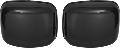 HECASA Pair Hood Mirror Cover Compatible with 2008-2017 Freightliner Cascadia Front Outside Mirror Cap Trim Plastic ABS Gloss Black Driver & Passenger Side in Saudi Arabia