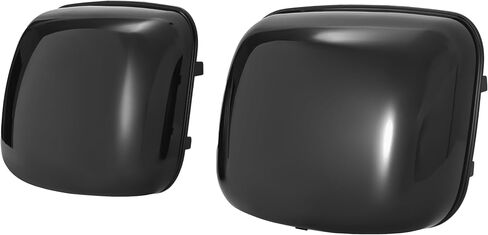 HECASA Pair Hood Mirror Cover Compatible with 2008-2017 Freightliner Cascadia Front Outside Mirror Cap Trim Plastic ABS Gloss Black Driver & Passenger Side in Saudi Arabia