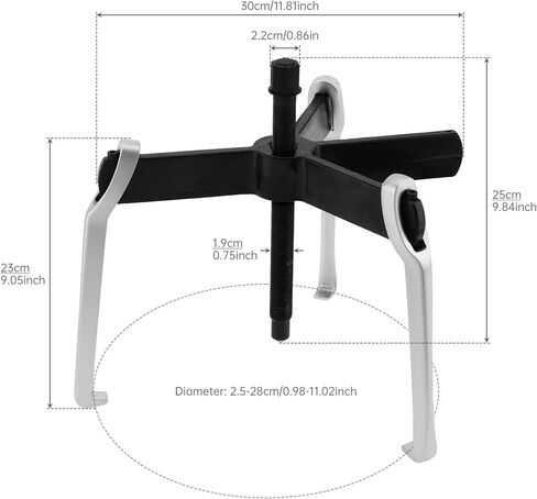 2 Jaw 3 Jaw Gear Puller, Multifunctional Puller for Auto Car Repair Hand Tools, Forge and Stamp Bearing Puller (8 Inch) in Kuwait