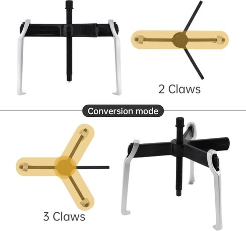 2 Jaw 3 Jaw Gear Puller, Multifunctional Puller for Auto Car Repair Hand Tools, Forge and Stamp Bearing Puller (8 Inch) in Kuwait