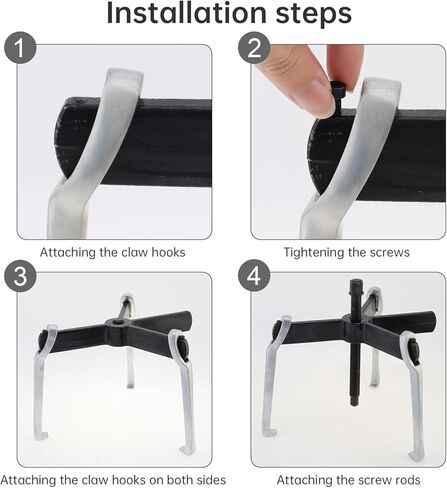 2 Jaw 3 Jaw Gear Puller, Multifunctional Puller for Auto Car Repair Hand Tools, Forge and Stamp Bearing Puller (8 Inch) in Kuwait