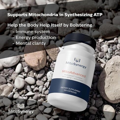 MitoAdvanced BioCopper1 (Cunermuspir) - كوكتيل الميتوكوندريا النحاسي المتوفر بيولوجيًا مع Coq10 والثيامين والريبوز والفولات والكولين وحمض البانتوثينيك - مضاد للشيخوخة، مضاد للشيب - 120 قيراط in Kuwait